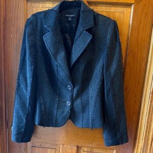 Insight Charcoal Fringe Blazer